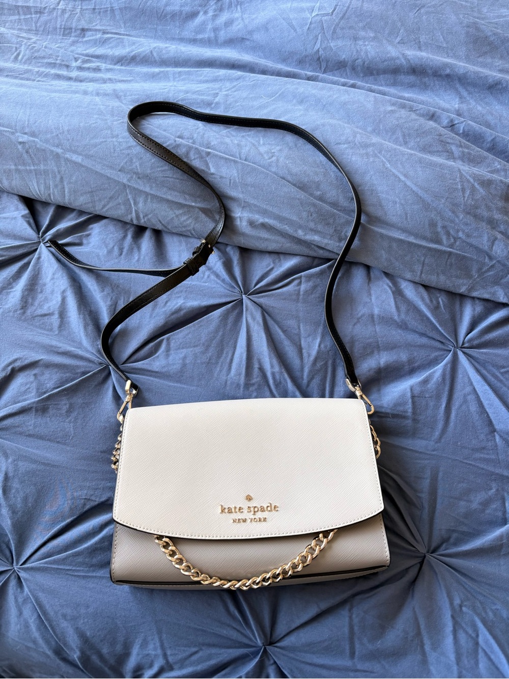 kate spade Two-Tone Cream & Taupe Crossbody Shoulder Bag